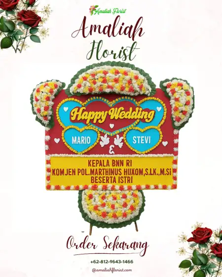 Papan Bunga Pernikahan Memahak Besar